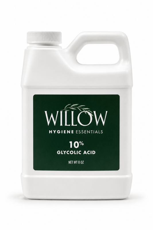 Glycolic Acid 10%, Pure Glycolic Acid Liquid, Glycolic Acid for Makeup, Serum, Toner & Lotion, Industrial Cosmetic Application, Skin & Hair Care Product, Glycolic Acid Bulk, Manufactured in USA, 8 oz.