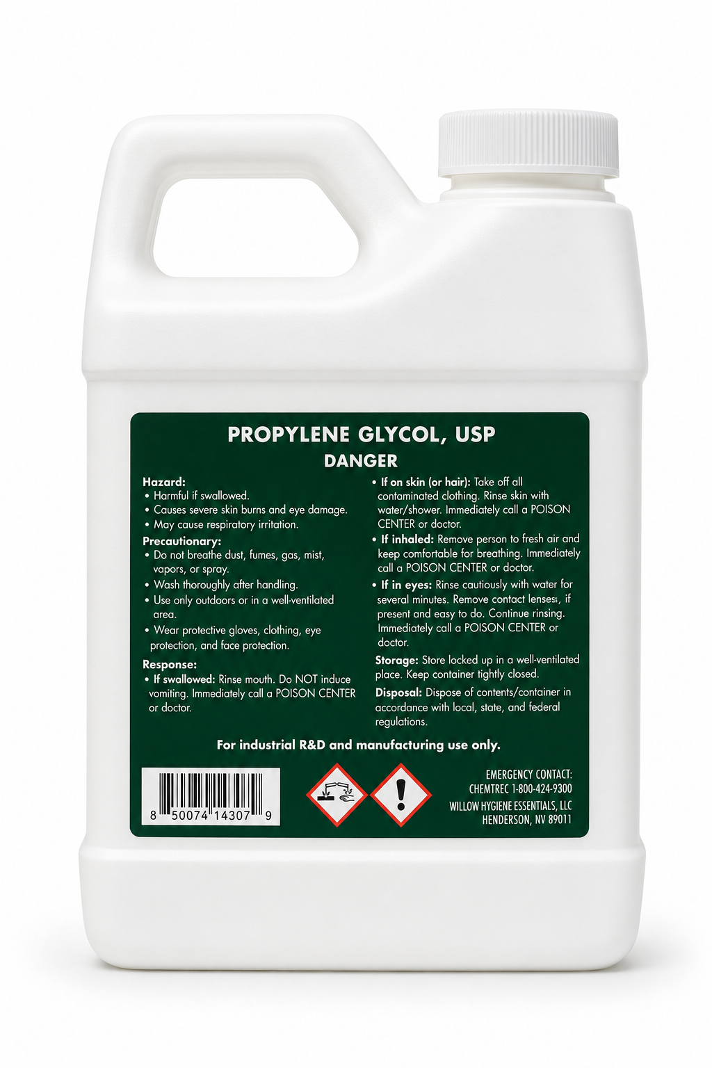 Propylene Glycol, USP Food and Pharmaceutical Grade, Highest Purity, Manufactured and Packaged in The USA, Ecofriendly, Non-GMO Moisturizer, Solvent, used to make lotions, soap, topical creams, 16 oz.